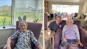 Burnley care home Residents have a fabulous time celebrating Easter Sunday